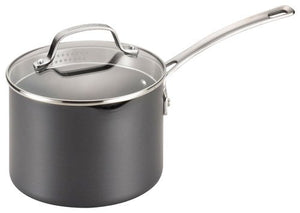 Circulon - Genesis 3-Quart Covered Straining Saucepan - Black